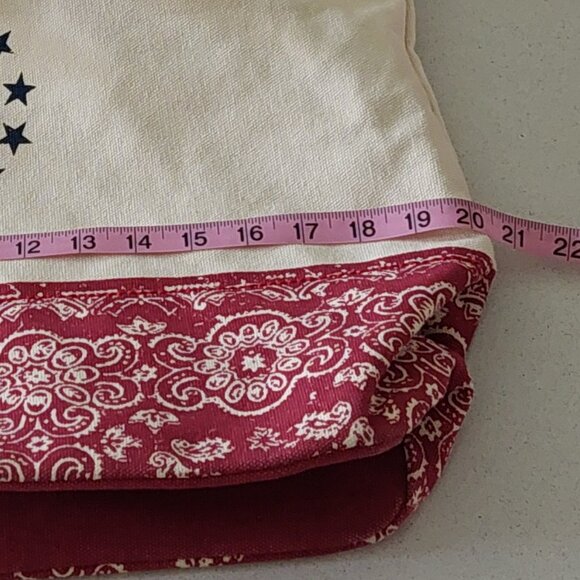 PURE Red & Blue Stars Canvas Tote Bag with Rope Handles - Picture 14 of 16